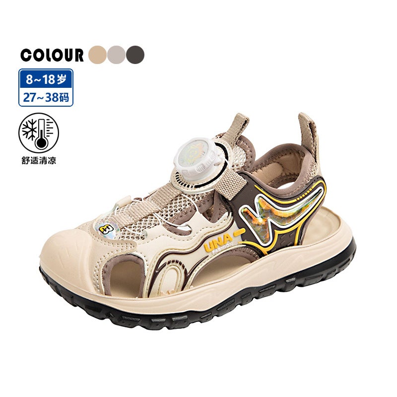 Carefully Selected Beach Sandals For Boys, 2026 Model, Medium And Large Children, Rotating Buckle, Soft Sole, Non-Slip Beach Shoes, Trendy - Image 3