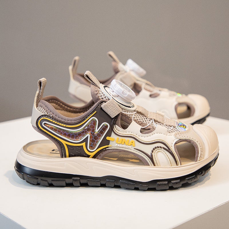 Carefully Selected Beach Sandals For Boys, 2026 Model, Medium And Large Children, Rotating Buckle, Soft Sole, Non-Slip Beach Shoes, Trendy - Image 5