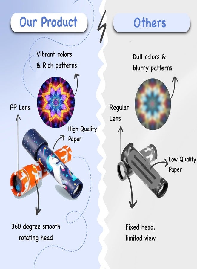 سنابترون هدايا تذكارية من سنابترون - 12 قطعة من الكاليديوسكوب للأطفال - أفضل هدايا تذكارية لحفلات أعياد الميلاد للأطفال / أفكار لحفلات أعياد الميلاد بكميات كبيرة / هدايا فريدة من نوعها من الكاليديوسكوب للبنات والأولاد والمراهقين، متعددة الألوان (12 قطعة) - Image 3