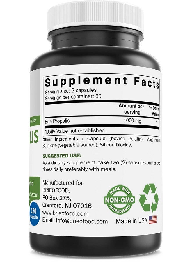 Brieofood Bee Propolis 1000mg per Serving - 120 Capsules - Image 2