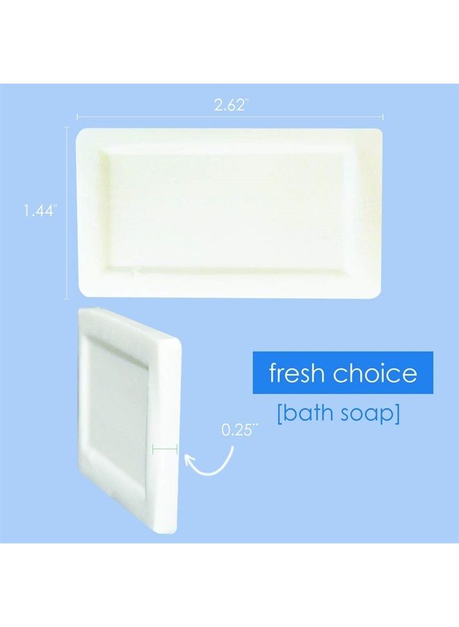 fresh choice Bulk Soaps 0.85 oz | 50 Pack Travel Size Individually Wrapped Bars | Small Toiletries for Guest Bathroom, Vacation Rentals, Airbnb, VRBO, Charity Donations, Hospital Amenities - Image 3