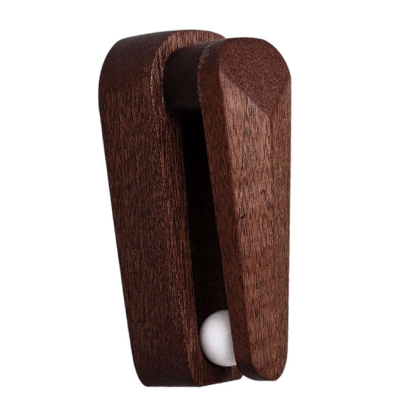 Self Adhesive Towel Hook Wood Clip Holder Keeps Towels From Falling Coffee Color - Image 2