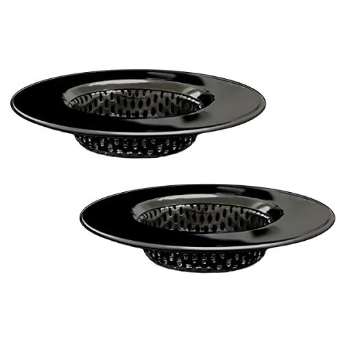 Seatery 1.75" Bathtub Drain Strainers, Shower Drain Hair Catchers, Stainless Steel Drain Filter Cover for Bathroom Laundry Floor Drain, Fit for 1.75"-3.0" Drain Hole Black - Image 1
