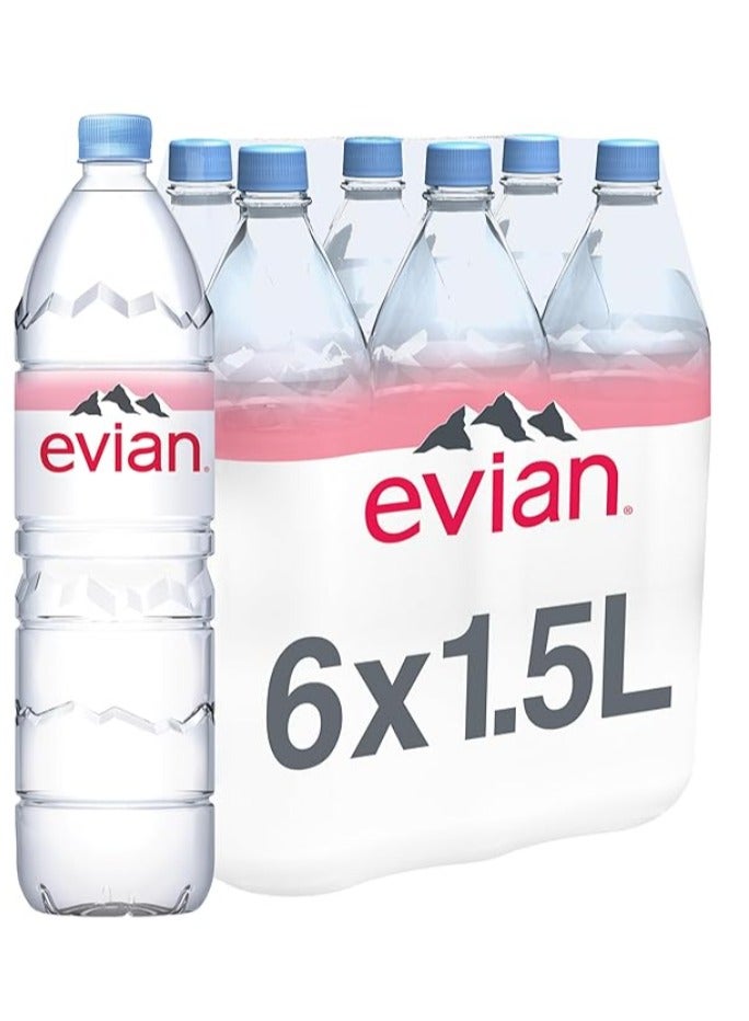 Evian Mineral Water pack of 1.5 Liter x 6 pack - Image 1