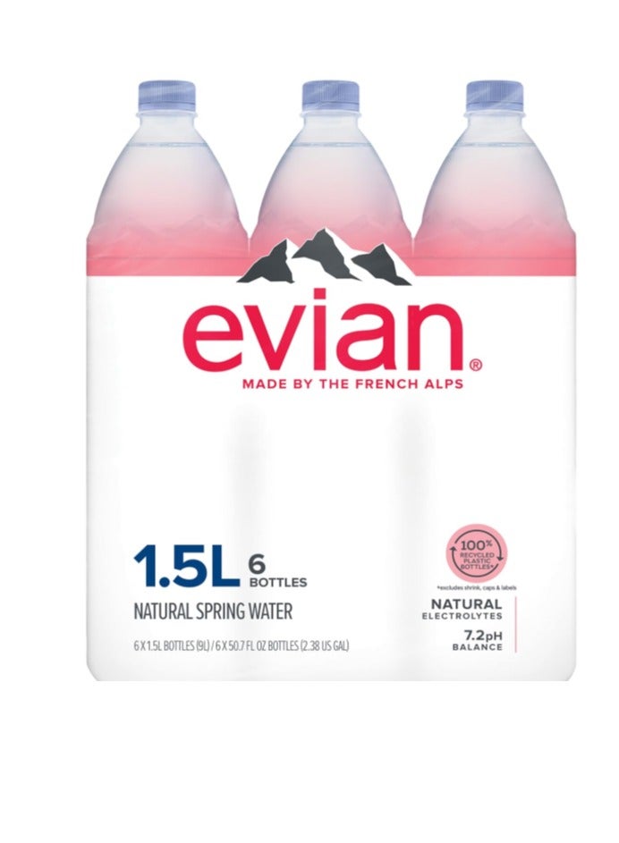 Evian Mineral Water pack of 1.5 Liter x 6 pack - Image 3