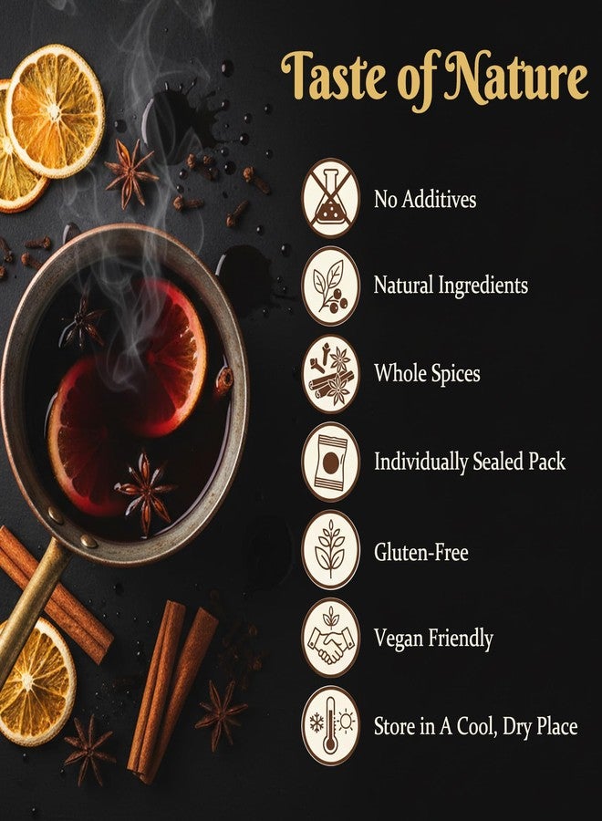 Apragaz Mulled Wine Spices Kit, Mulling Spices for Apple Cider with Cinnamon, Orange Slices, Star Anise, Cloves, Raisins, Candied Ginger & Almonds, Mulled Wine Kit for Hot Toddy, Cocktail, Christmas Drink - Image 3
