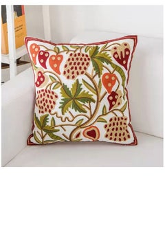 GOLDEN MILLION Decorative Throw Pillow Cushion Cases Embroidery Cover European Square Floral Design Home Decor for Couch Sofa Bedding Living Room Car Chair Patio 100% Cotton  - Image 2