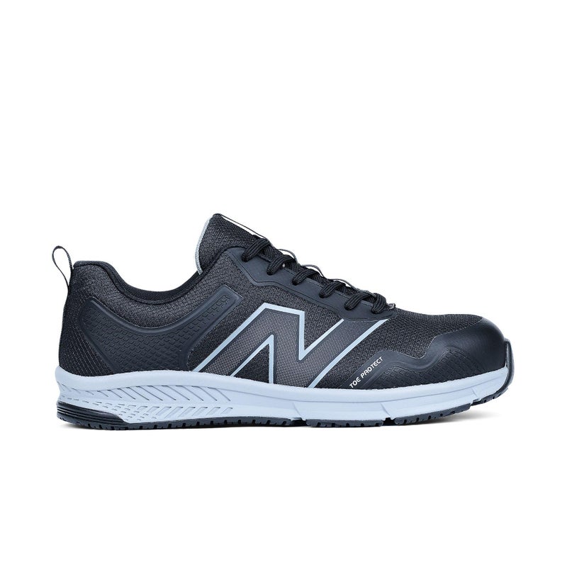 New Balance Mens Aluminum Toe Evolve Industrial Shoe BlackGrey 85
