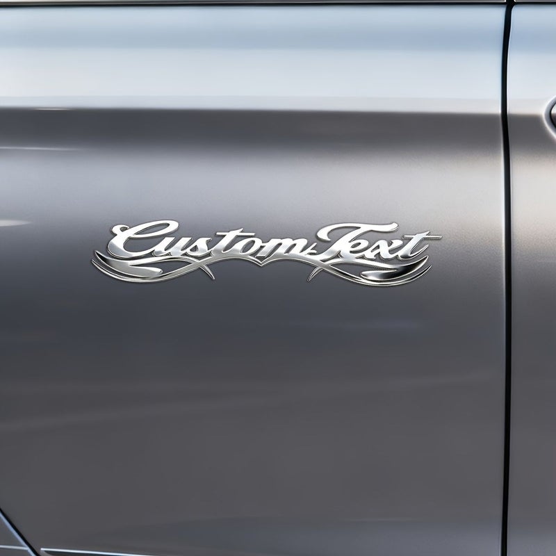 5.91 Inch Silvery Gray Turbocharged Sticker Custom Art Pendant Rear Marker for Car Truck Boat - Image 1