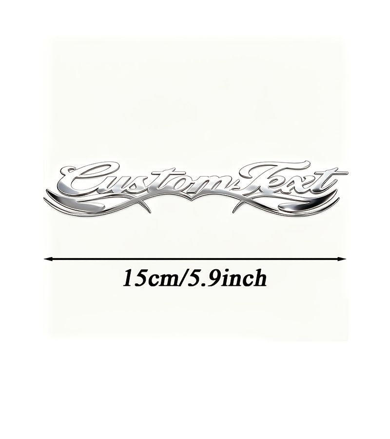 5.91 Inch Silvery Gray Turbocharged Sticker Custom Art Pendant Rear Marker for Car Truck Boat - Image 2