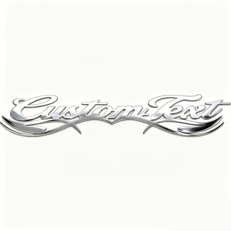 5.91 Inch Silvery Gray Turbocharged Sticker Custom Art Pendant Rear Marker for Car Truck Boat - Image 5