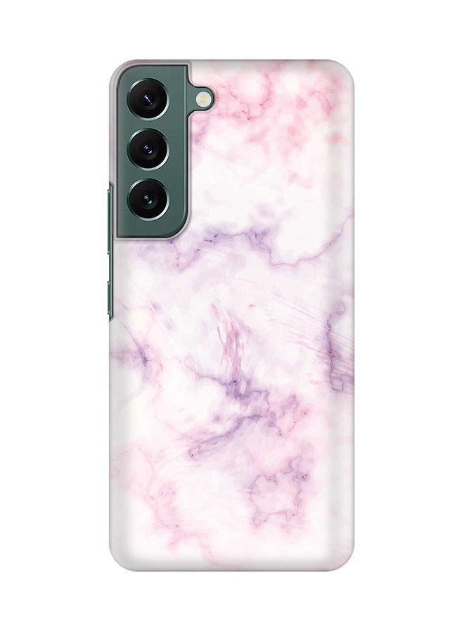 Stylizedd Case for Samsung Galaxy S22 5G Slim Snap Classic Series Shield Matte Finish Print - Marble Print Cotton Candy - Image 1