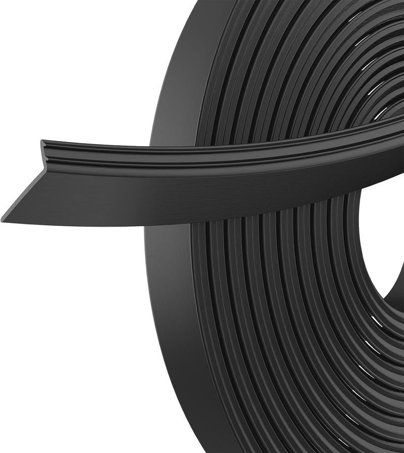 Ximoon R854056 RV Slide Out Wiper Seal 1-1/2" (Clip-On), 25' Weather Seal, Black Rubber - Image 1