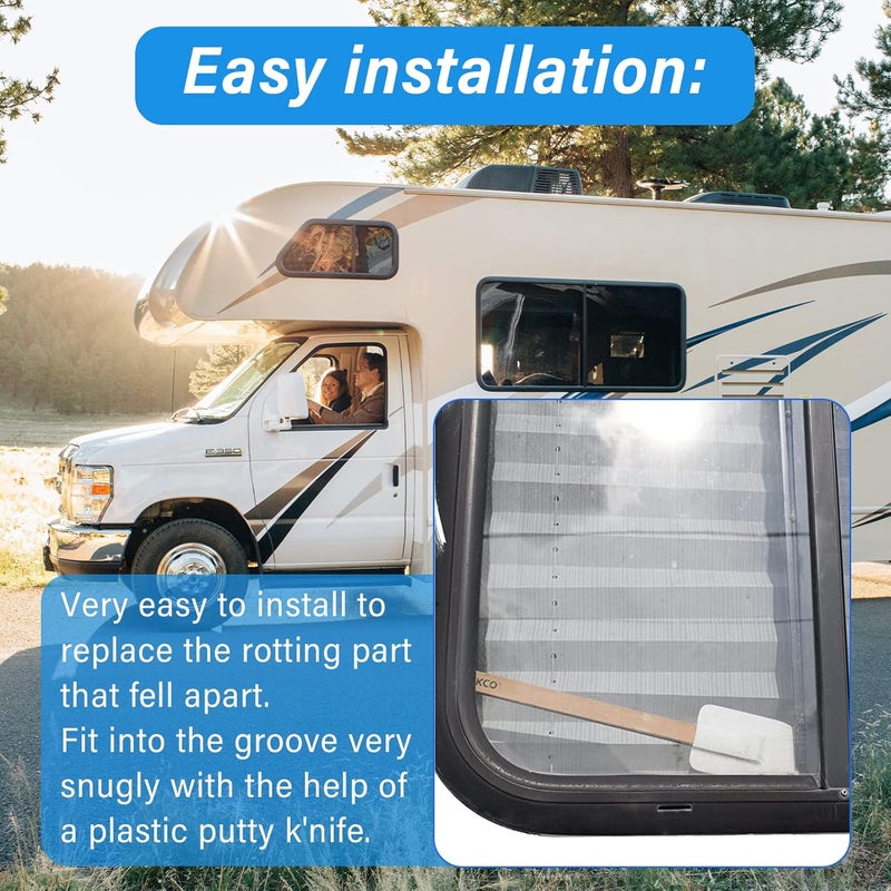 Ximoon R854056 RV Slide Out Wiper Seal 1-1/2" (Clip-On), 25' Weather Seal, Black Rubber - Image 5