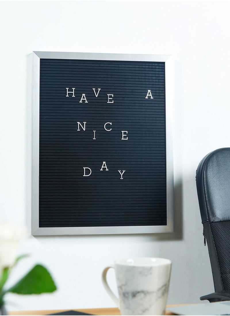 present time Large Silver Message Board With Letters  - Image 1