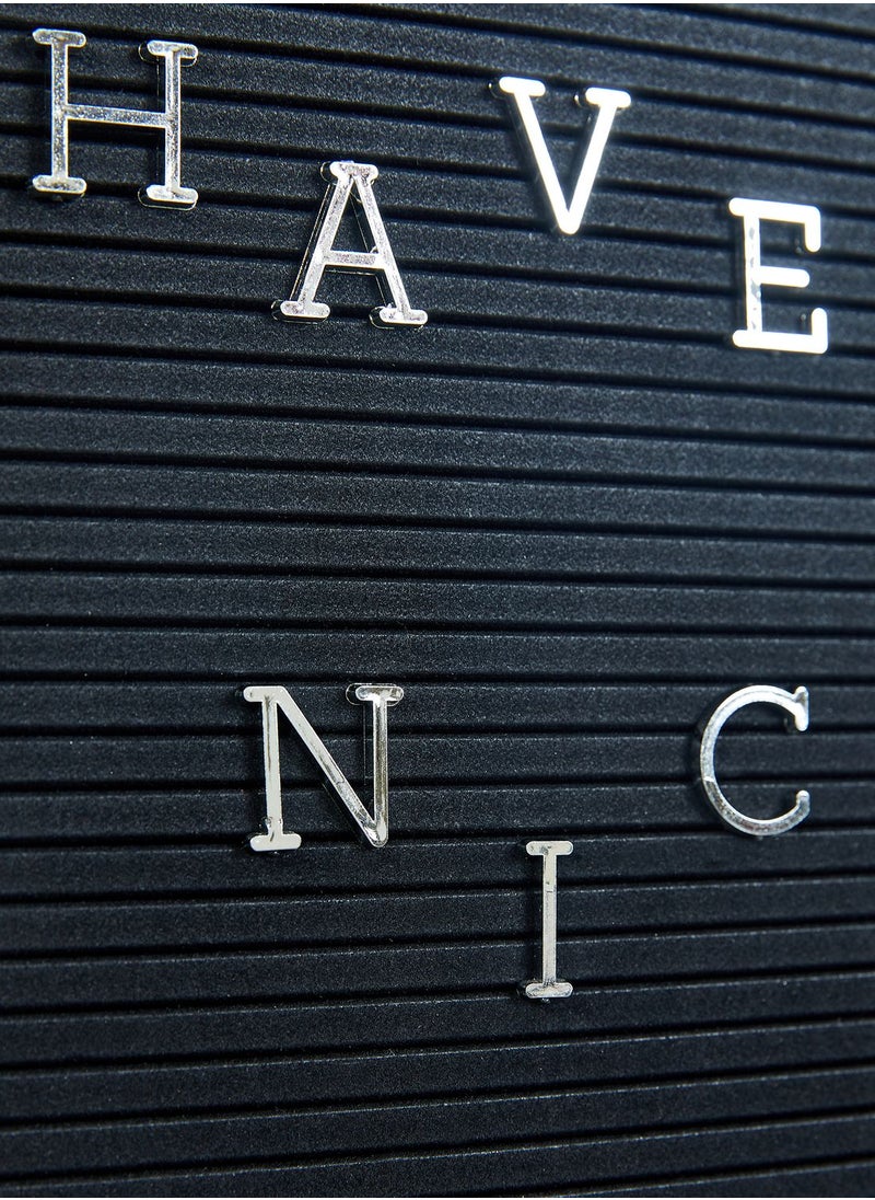 present time Large Silver Message Board With Letters  - Image 4
