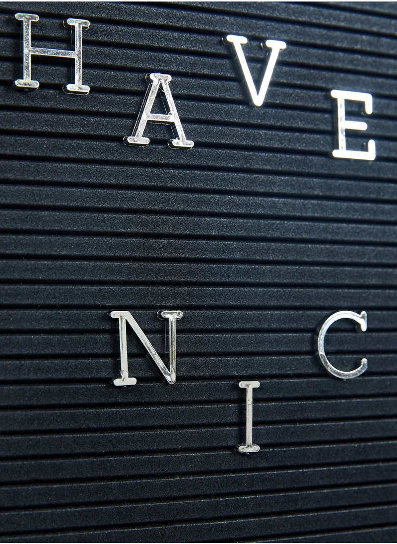 present time Large Silver Message Board With Letters