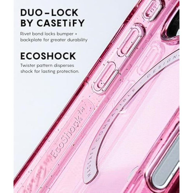 Casetify Impact iPhone 17 Pro Max Case 【Slim/Compatible with Magsafe / 8.2 ft. 4X Military Grade Drop Protection】 - Deep Blue Sea - Glitter Purple - Image 4