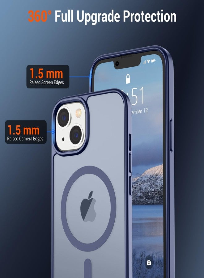 استلق جراب SUPFINE المغناطيسي لهاتف iPhone 14 و iPhone 13 (متوافق مع MagSafe) (حماية فائقة ضد السقوط بمعايير عسكرية) غطاء هاتف رفيع وشفاف غير لامع مقاوم للصدمات، لون رمادي لافندر - Image 4