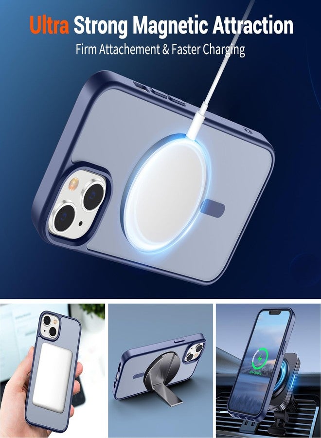 استلق جراب SUPFINE المغناطيسي لهاتف iPhone 14 و iPhone 13 (متوافق مع MagSafe) (حماية فائقة ضد السقوط بمعايير عسكرية) غطاء هاتف رفيع وشفاف غير لامع مقاوم للصدمات، لون رمادي لافندر - Image 5
