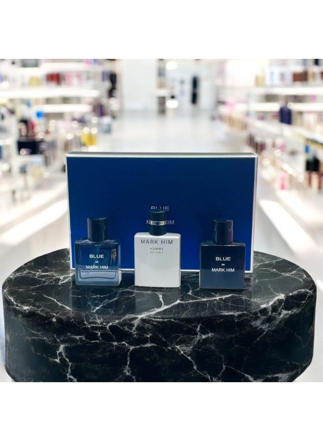 MARK HIM Blue & Homme Sport Fragrance Gift Set for Men – Long-Lasting Eau de Parfum Duo, Perfect Gift for Every Occasion