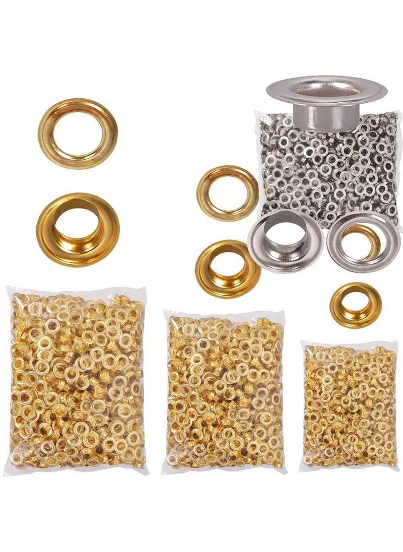 DIY Crafts Diy Crafts CTDIYHI27354 Machine Hand Grommet Machine 3 Die 024 Manual Grommet Press Punch Tool Kit Eyelet Press Machine With 1800 Gold Grommets Silver  - Image 2
