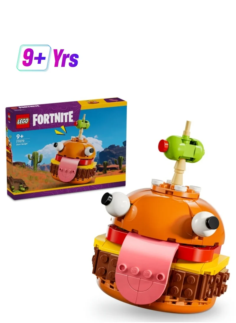 ليغو Fortnite Durrr Burger Set, Video Game Character Building Toy for 9 Plus Year Old Boys & Girls, Collectible Figure, Creative Birthday Gift for Kids, Teens and Gamers 77070 (193 pieces)