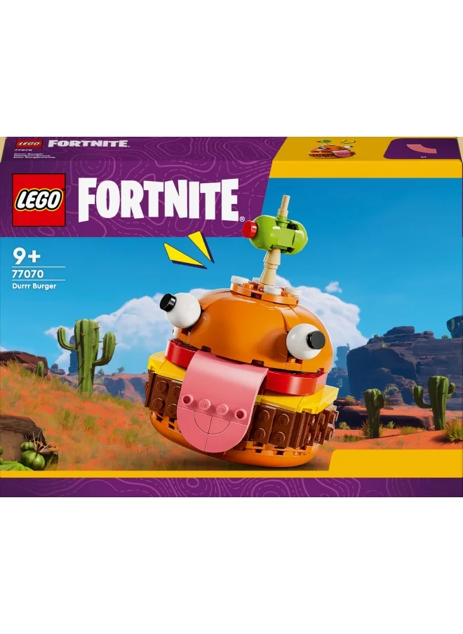 ليغو Fortnite Durrr Burger Set, Video Game Character Building Toy for 9 Plus Year Old Boys & Girls, Collectible Figure, Creative Birthday Gift for Kids, Teens and Gamers 77070 (193 pieces)