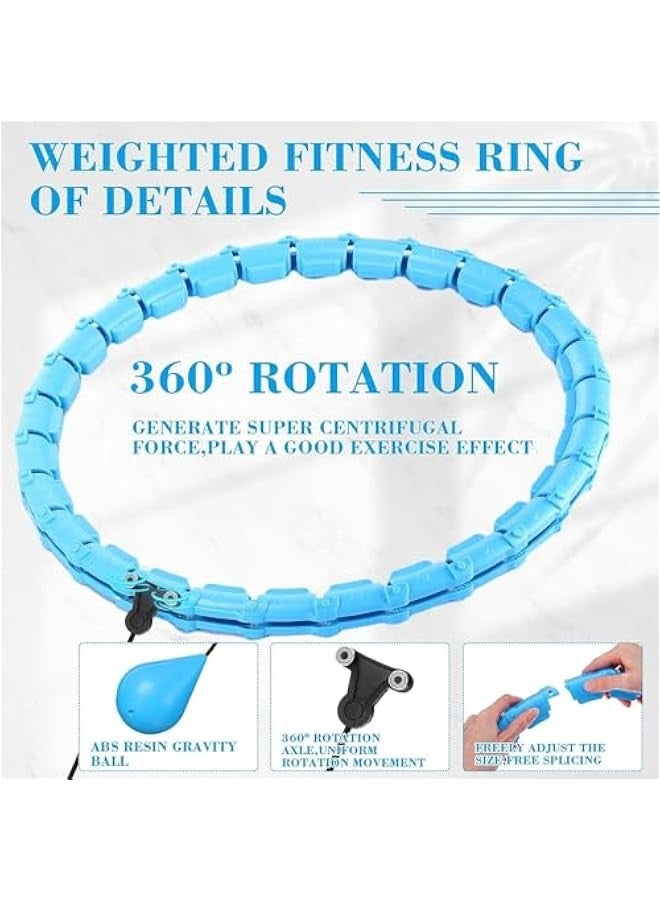TRASSLE Durku Smart Weighted Pilates Hoop,with Detachable Links & Waist Trainer,Adjustable Fitness Equipment for Women, Ideal for Home Workouts  - Image 2