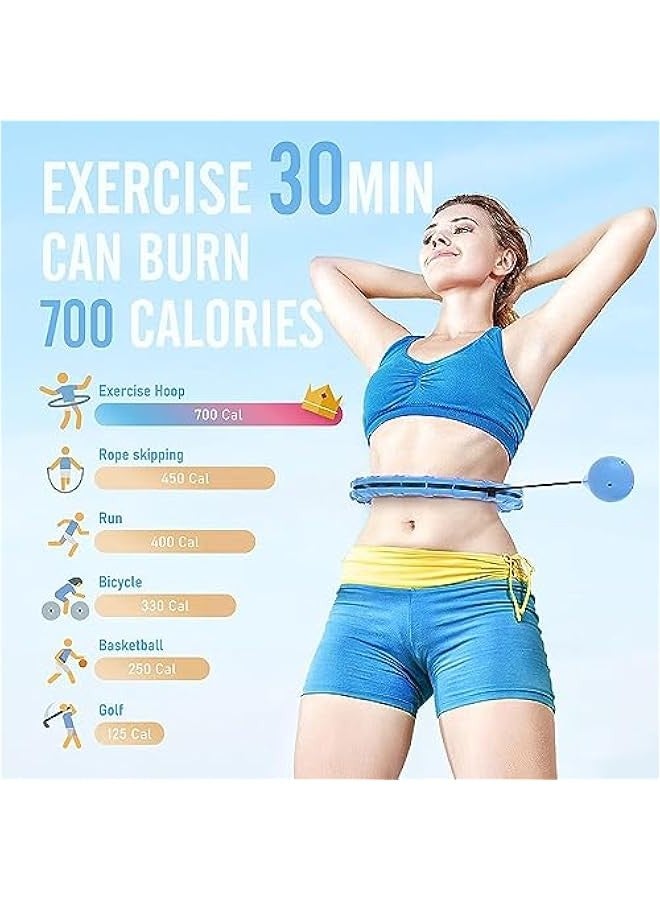 TRASSLE Durku Smart Weighted Pilates Hoop,with Detachable Links & Waist Trainer,Adjustable Fitness Equipment for Women, Ideal for Home Workouts  - Image 3