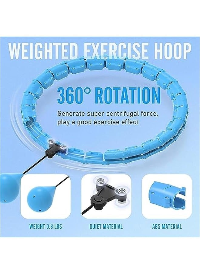 TRASSLE Durku Smart Weighted Pilates Hoop,with Detachable Links & Waist Trainer,Adjustable Fitness Equipment for Women, Ideal for Home Workouts  - Image 5