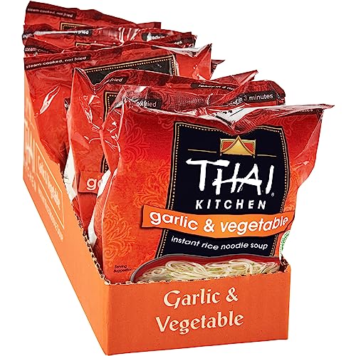 Thai Kitchen Gluten Free Garlic Vegetable Instant Rice Noodle Soup 16 oz Pack of 12 - Image 1
