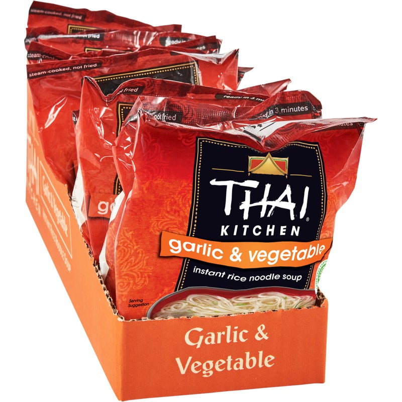 Thai Kitchen Gluten Free Garlic Vegetable Instant Rice Noodle Soup 16 oz Pack of 12 - Image 2