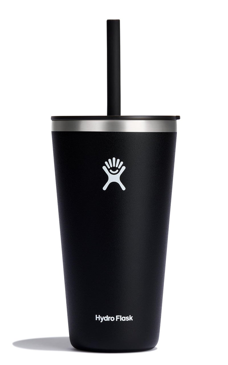 Hydro Flask 28 Oz All Around Tumbler Straw Lid Black - Image 1
