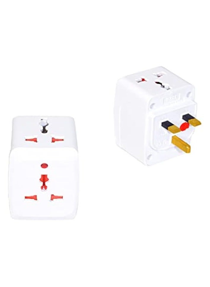 erorex [2 PACK] 3 Way Multi Plug Adapter Socket Universal Travel Adaptor-Plug Extension For Kitchen Appliances, Office, Laptop, Tv, Indoor Lighting Shaver Plug Converter Power Adapter with Multiple Socket - Image 1