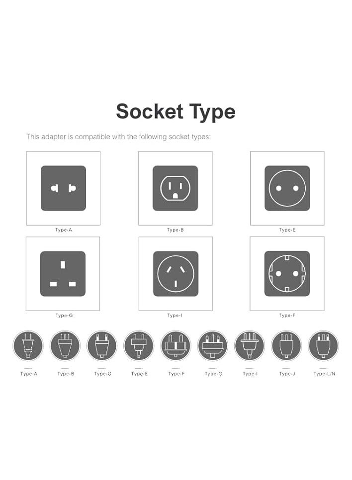 erorex [2 PACK] 3 Way Multi Plug Adapter Socket Universal Travel Adaptor-Plug Extension For Kitchen Appliances, Office, Laptop, Tv, Indoor Lighting Shaver Plug Converter Power Adapter with Multiple Socket - Image 3