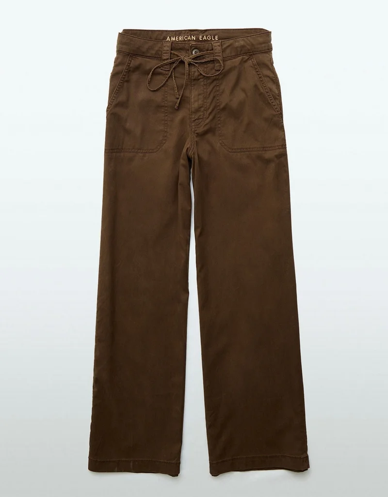 American Eagle  AE Dreamy Drape Stretch Super High-Waisted Baggy Wide-Leg Pant for Women | Best Price UAE