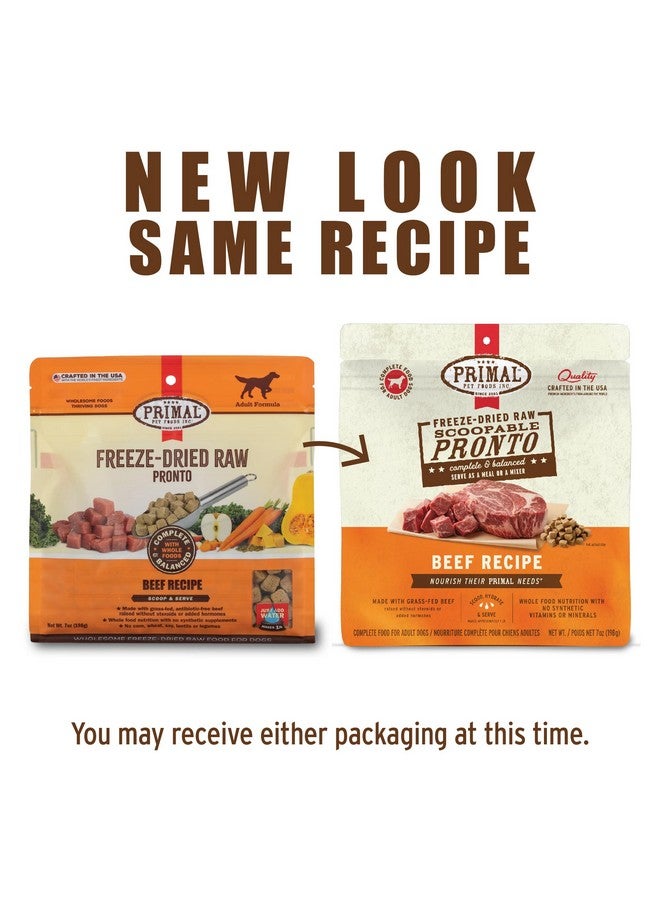 Primal Pet Foods Primal Freeze Dried Dog Food, Pronto Mini Nuggets, Beef; Scoop & Serve, Complete & Balanced Meal; Also Use as Topper or Treat; Premium, Healthy, Grain Free High Protein Raw Dog Food (25 oz) - Image 2