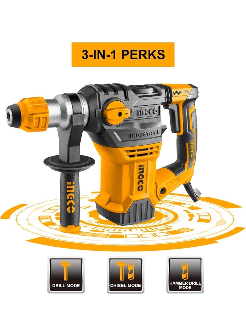 إنجكو مطرقة تخريم دورانية من إنجكو 1500 واط 32 مم بنظام SDS بلس – RH150028 - Image 3