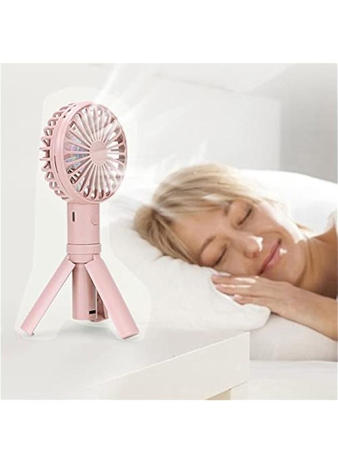 Mini Fan Small Hand Fans Portable Handheld Fan Rechargeable with Mist Small Battery Operated Fan Handheld Usb Misting Fan, Portable Battery Small Fan for Face Makeup Foldable