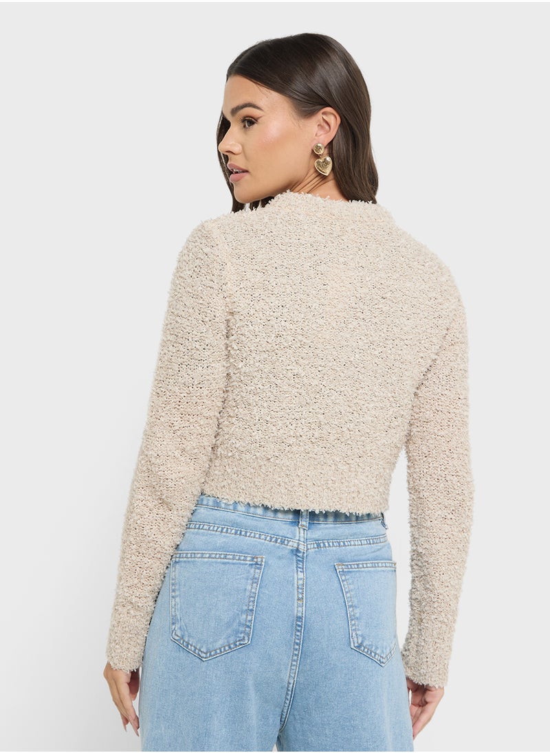 TOPSHOP - Knitted Button Down Cardigan - Image 1