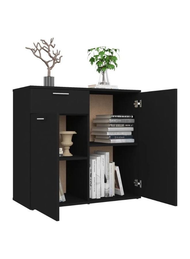 vidaxl vidaXL Sideboard Black 80x36x75 cm Engineered Wood  - Image 2