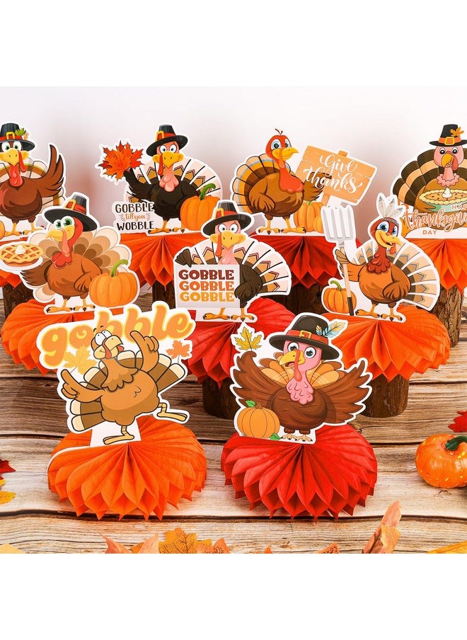 9 Pcs Thanksgiving Turkey Honeycomb Centerpieces, Happy Thanksgiving Day Gobble Table Toppers Funny Turkey Table Centerpieces For Fall Thanksgiving Table Decoration Gobble Till You Wobble Favors - pzsku/Z83B27A74572DBD19FC08Z/45/_/1734347243/18fc9dd6-d0d8-488e-bd87-2812419faca5