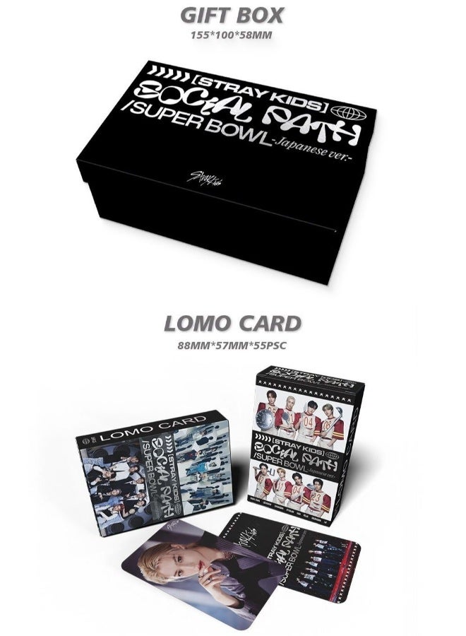 إيهوم Stray Kids New Album Gift Box With Lomo Cards, Acrylic Stand, Hand Account Tape, Keychain, Lanyard, Stickers, Photo Card - Image 2