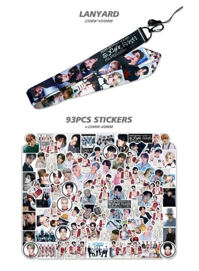 إيهوم Stray Kids New Album Gift Box With Lomo Cards, Acrylic Stand, Hand Account Tape, Keychain, Lanyard, Stickers, Photo Card - Image 5