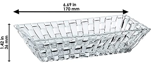 Nachtmann Bossa Nova Rectangular Serving Bowl Set of 2 6 Inch in Length Rectangle Glass Bowls for Kitchen Clear Crystal Glass Dish for Side Dishes Fruit Dessert Grapes Snack Serving Plates - Image 3