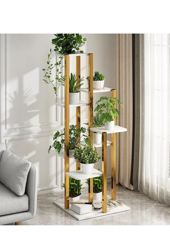 Generic Metal Flower Plan Shelf Indoor Decoration Multi- Layer Shelf 6 Pots Holder Decoration for Wedding Home Plants Stand Rack  - Image 1