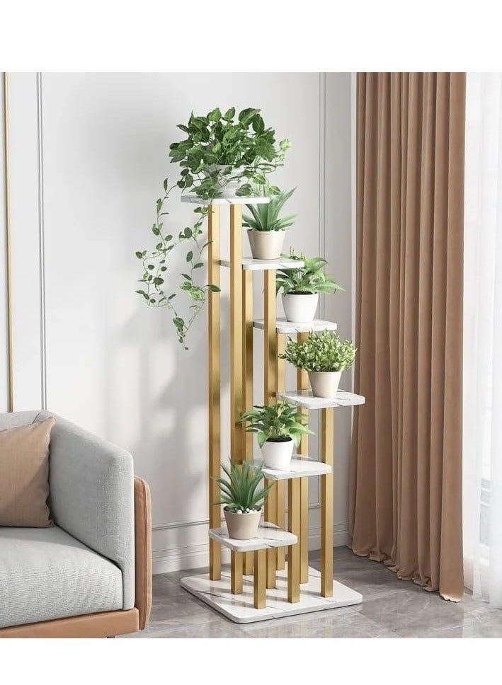 Generic Metal Flower Plan Shelf Indoor Decoration Multi- Layer Shelf 6 Pots Holder Decoration for Wedding Home Plants Stand Rack  - Image 3