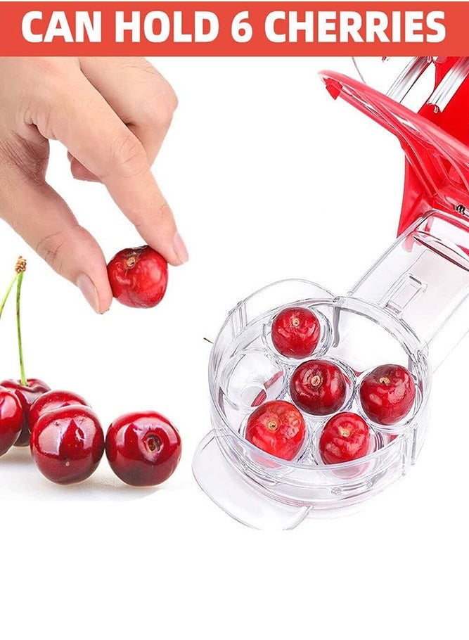 AMERTEER Professional Cherry Pitter with Pit and Juice Container - Mess-Free Cherry Stone Remover for Culinary Perfection - Image 4