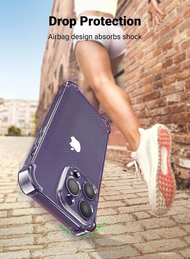 غطاء جراب IPhone 14 Pro Max مع حماية للكاميرا ، جراب شفاف ناعم ممتص للصدمات لهاتف IPhone 14 Pro Max - Image 2